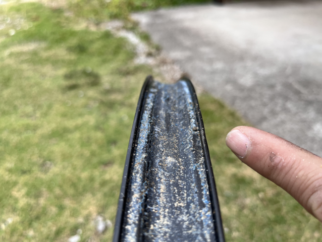 リム打ちしたリムを修理した